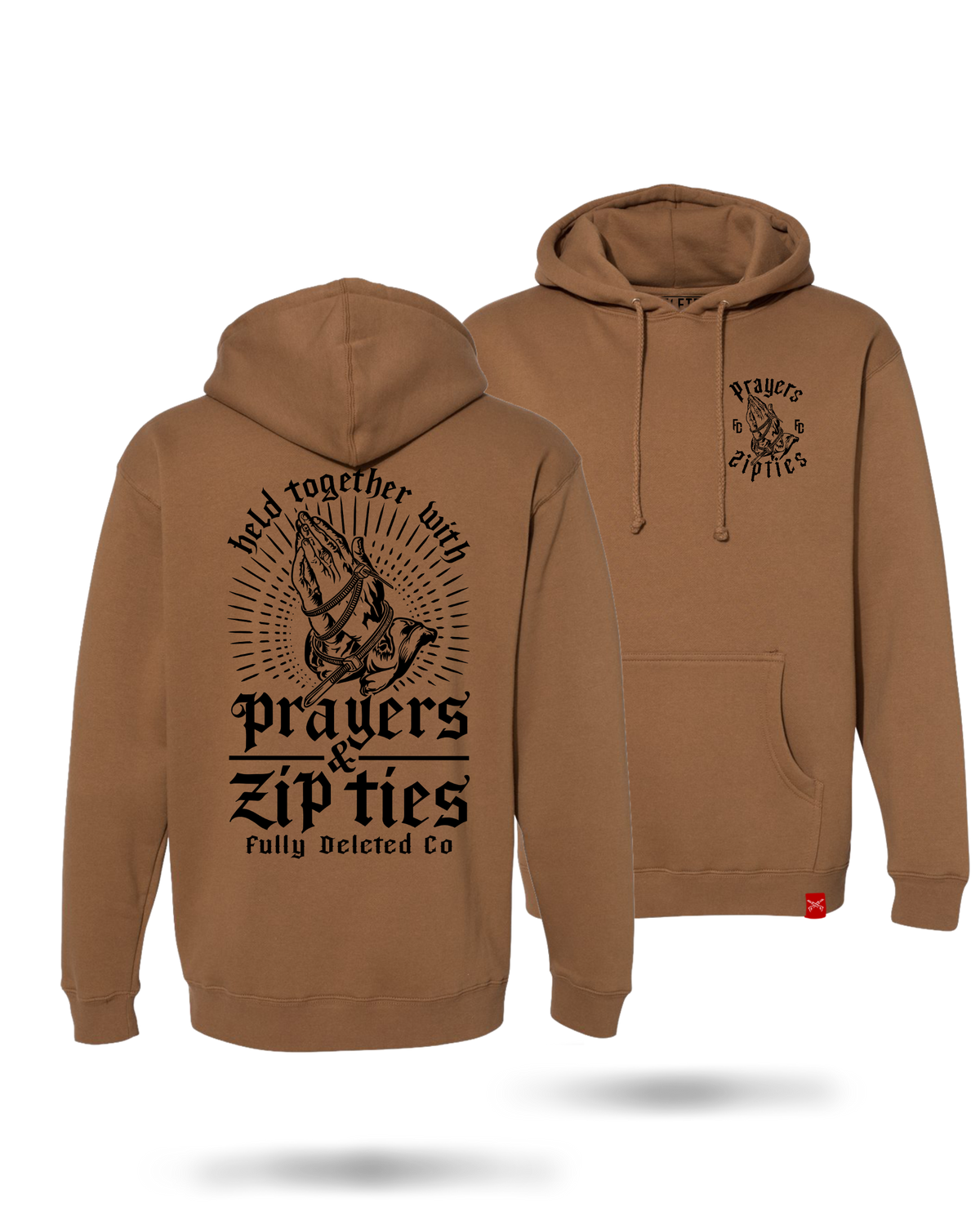 SPRAY & PRAY : COYOTE BROWN : HEAVYWEIGHT HOODIE