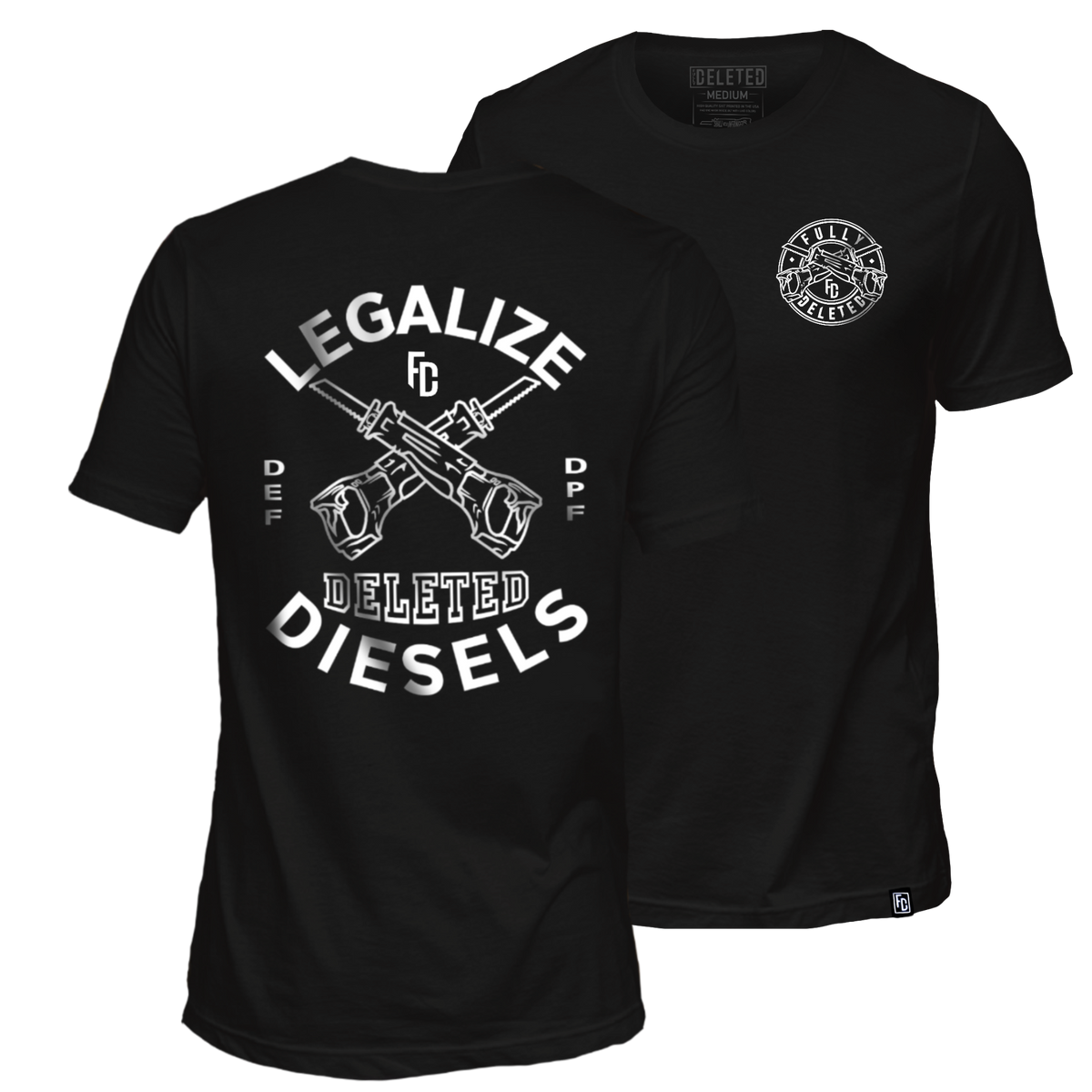 LEGALIZE DELETED DIESELS : BLACK T-SHIRT – Fully Deleted