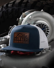 Load image into Gallery viewer, CLASSIC LEATHER : SNAPBACK : NAVY BLUE/WHITE