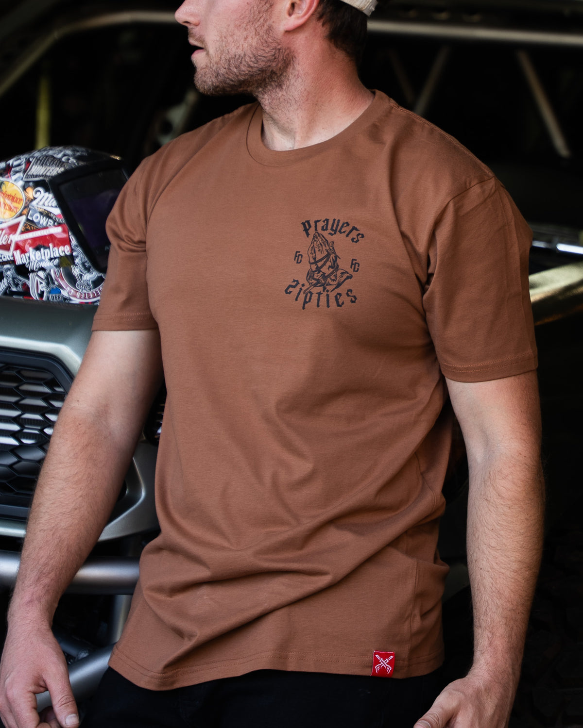 PRAYERS & ZIPTIES : PREMIUM T-SHIRT : COYOTE