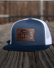 Load image into Gallery viewer, CLASSIC LEATHER : SNAPBACK : NAVY BLUE/WHITE