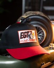 Load image into Gallery viewer, EGT HAT : RED/BLACK : VINTAGE SNAPBACK