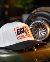 Load image into Gallery viewer, EGT HAT : WHITE/BLACK : VINTAGE SNAPBACK