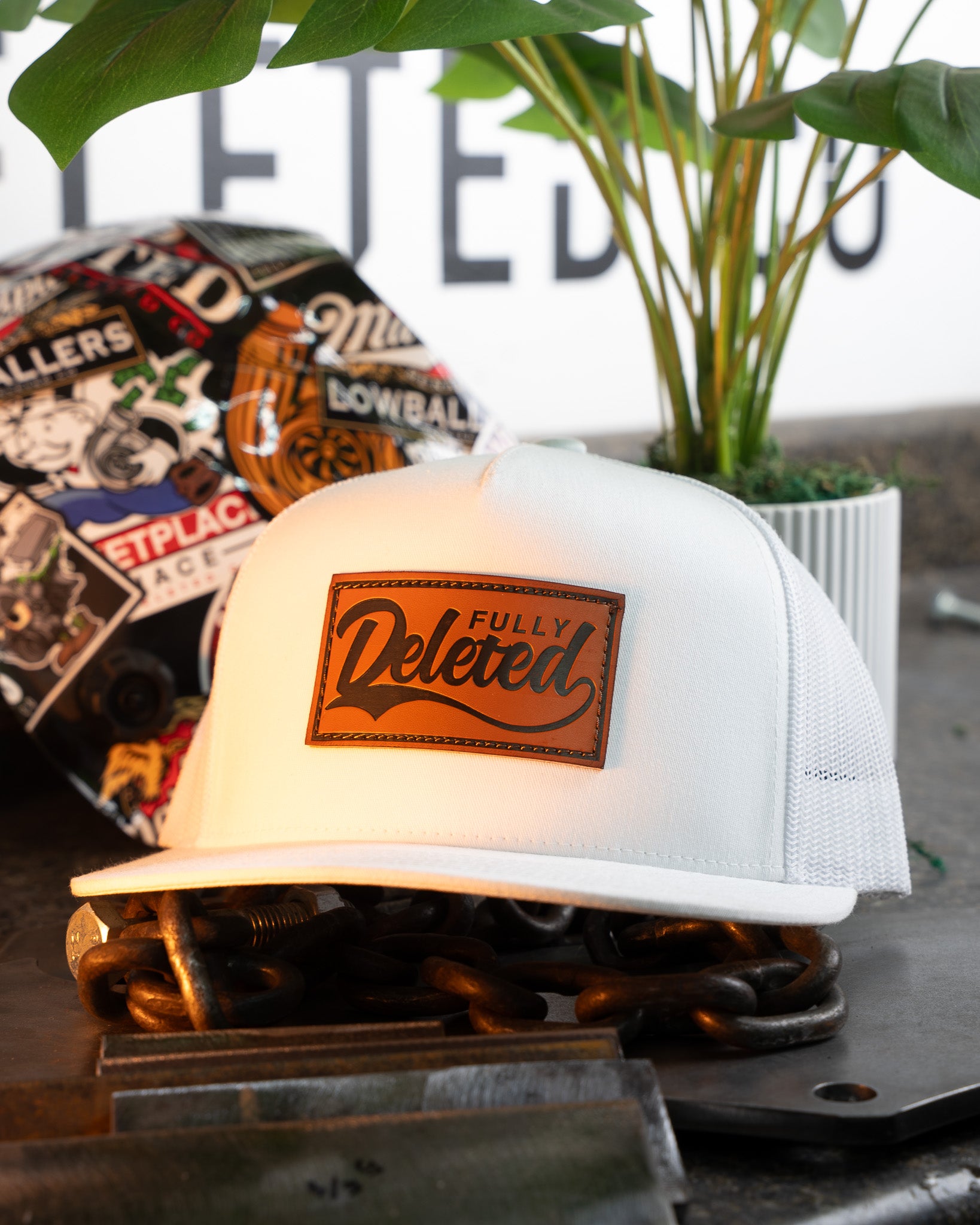 OLD SCHOOL : LEATHER : BLACK SNAPBACK