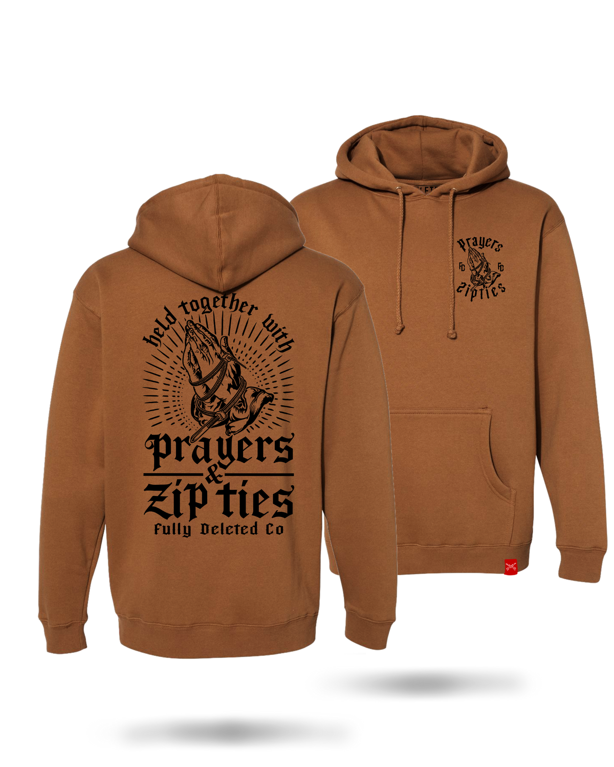 SPRAY & PRAY : COYOTE BROWN : HEAVYWEIGHT HOODIE