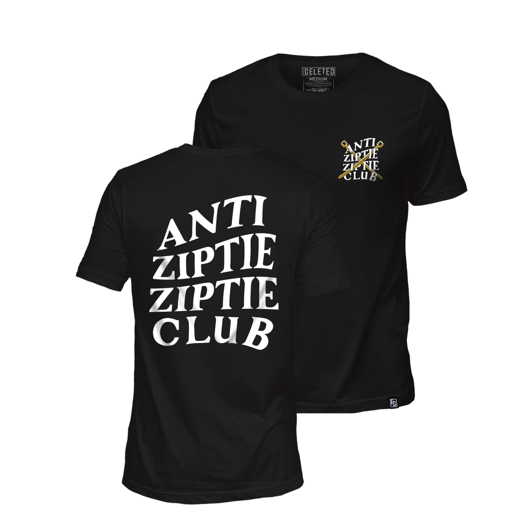 ANTI ZIPTIE ZIPTIE CLUB : PREMIUM T-SHIRT : BLACK