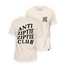 Load image into Gallery viewer, ANTI ZIPTIE ZIPTIE CLUB : PREMIUM T-SHIRT : BONE WHITE