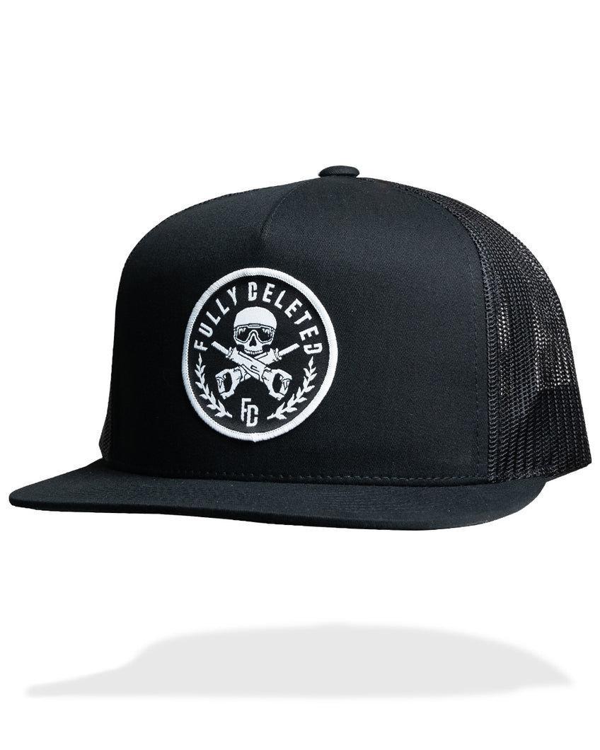 FD SNAPBACK : BLACK on BLACK / MESH BACK