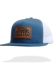 Load image into Gallery viewer, CLASSIC LEATHER : SNAPBACK : NAVY BLUE/WHITE
