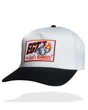 Load image into Gallery viewer, EGT HAT : WHITE/BLACK : VINTAGE SNAPBACK