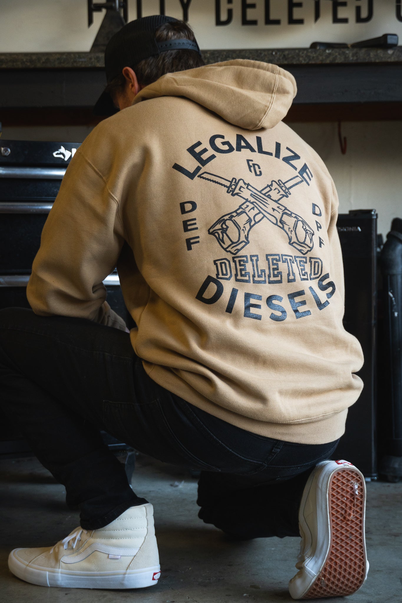 LEGALIZE DELETED DIESELS : TAN HOODIE – Fully Deleted