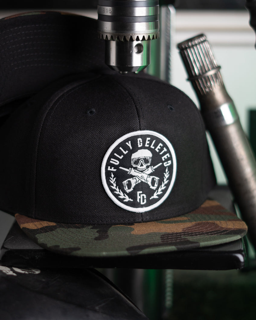 FD FLATBILL SNAPBACK : BLACK/CAMO