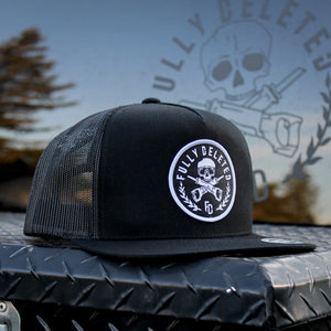 FD SNAPBACK : BLACK on BLACK / MESH BACK