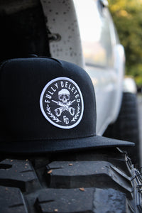 FD SNAPBACK : BLACK on BLACK / MESH BACK